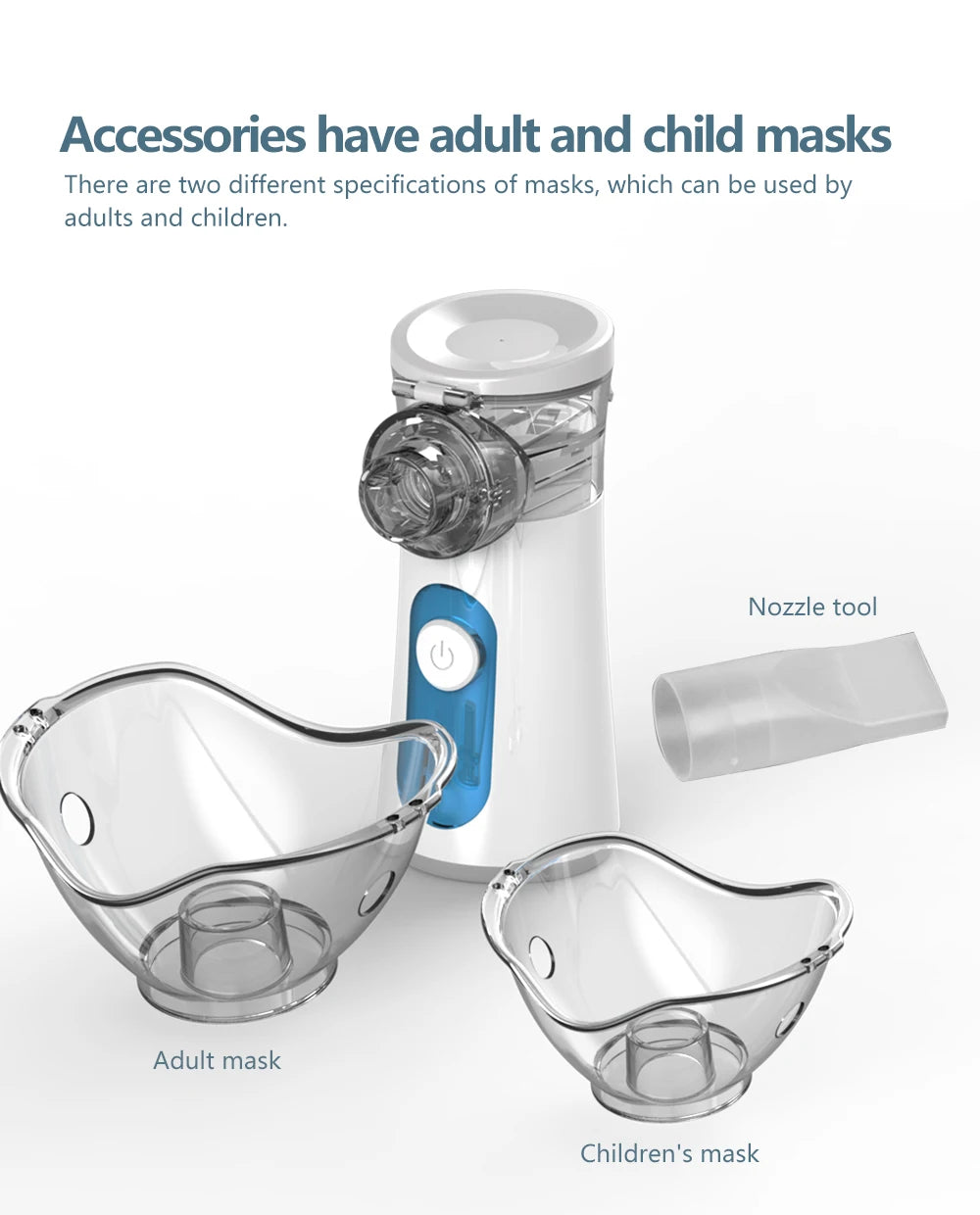 KIUZOU Silent Mesh Nebulizer Handheld Portable Asthma Inhaler Atomizer for Kids & Adults Medical Mini Nebulizer Humidifier