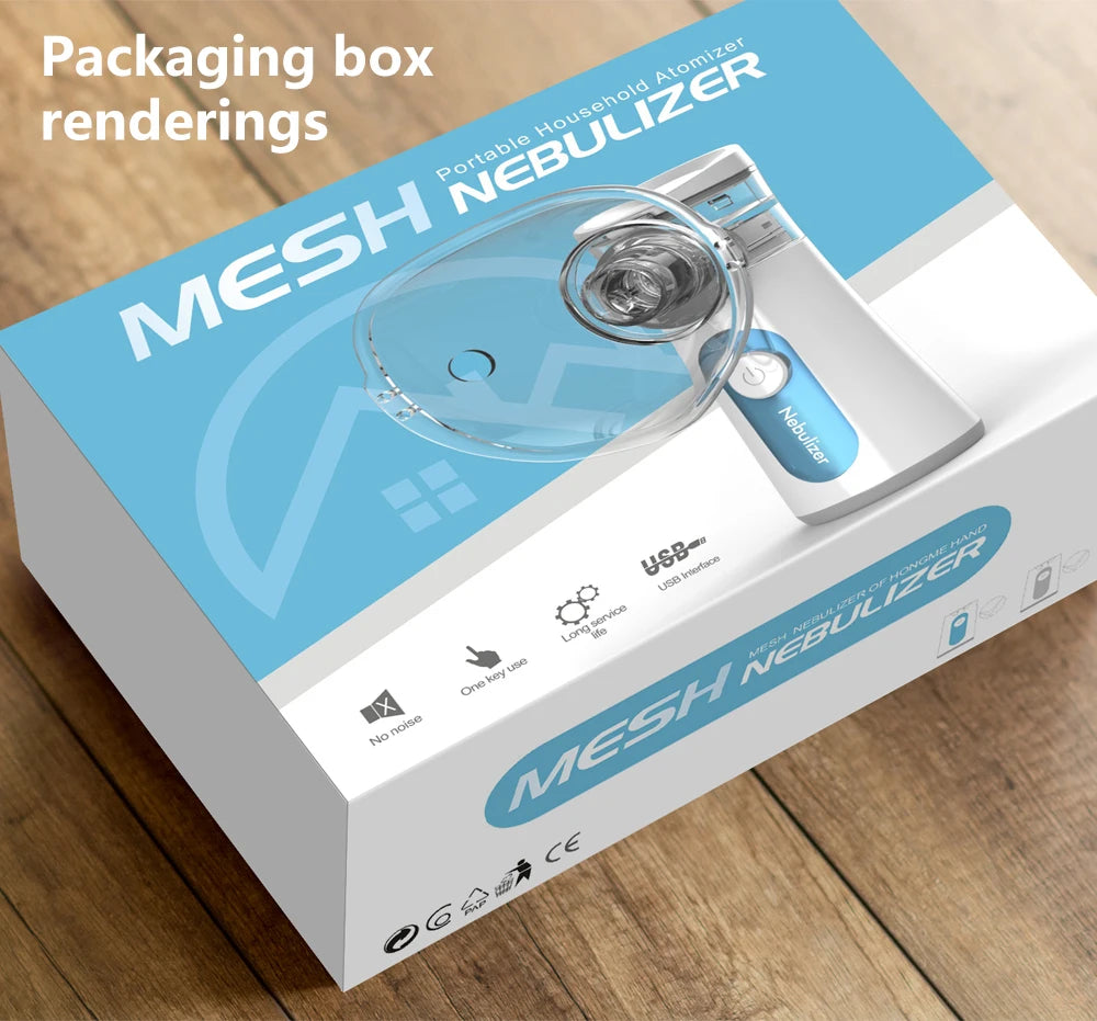 KIUZOU Silent Mesh Nebulizer Handheld Portable Asthma Inhaler Atomizer for Kids & Adults Medical Mini Nebulizer Humidifier