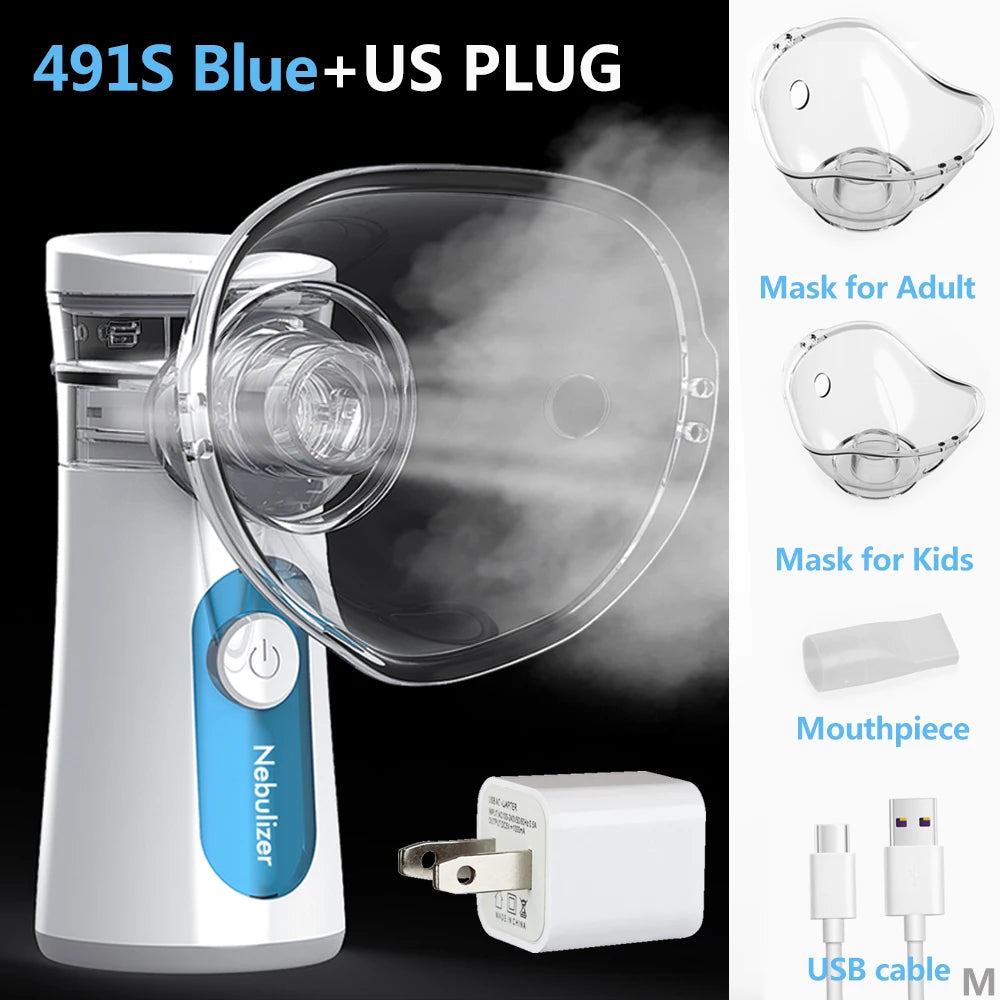 KIUZOU Silent Mesh Nebulizer Handheld Portable Asthma Inhaler Atomizer for Kids & Adults Medical Mini Nebulizer Humidifier