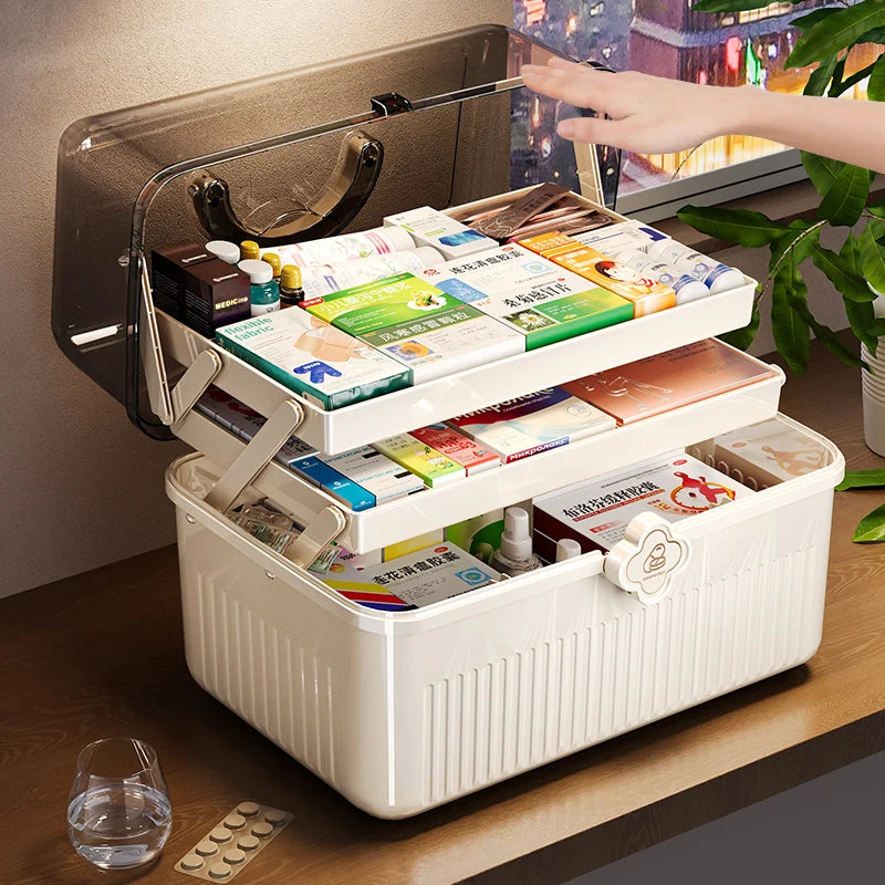 Multi-layer Medicine Box for Home Use,Large-capacity Medicine Organizer,Drug Organizer,Medicine Storage Box,First Aid MedicalBox