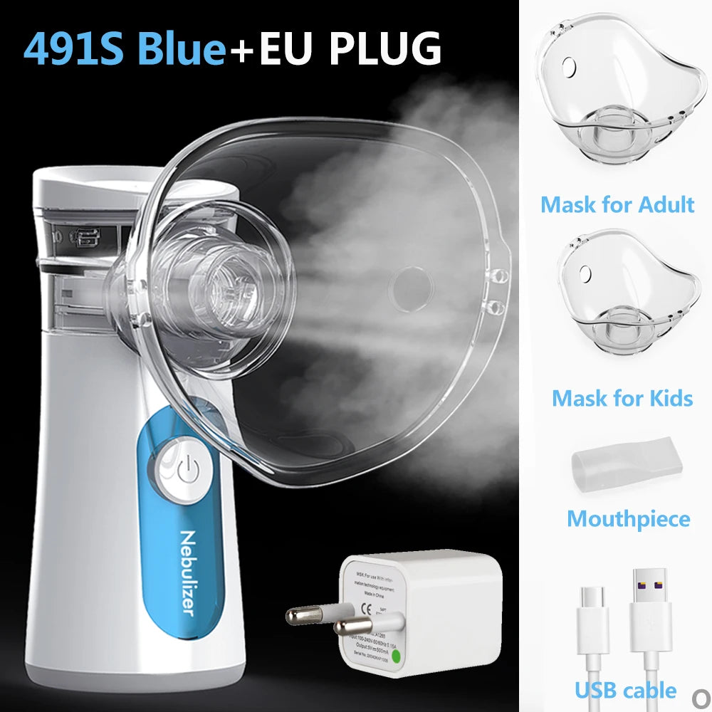 KIUZOU Silent Mesh Nebulizer Handheld Portable Asthma Inhaler Atomizer for Kids & Adults Medical Mini Nebulizer Humidifier