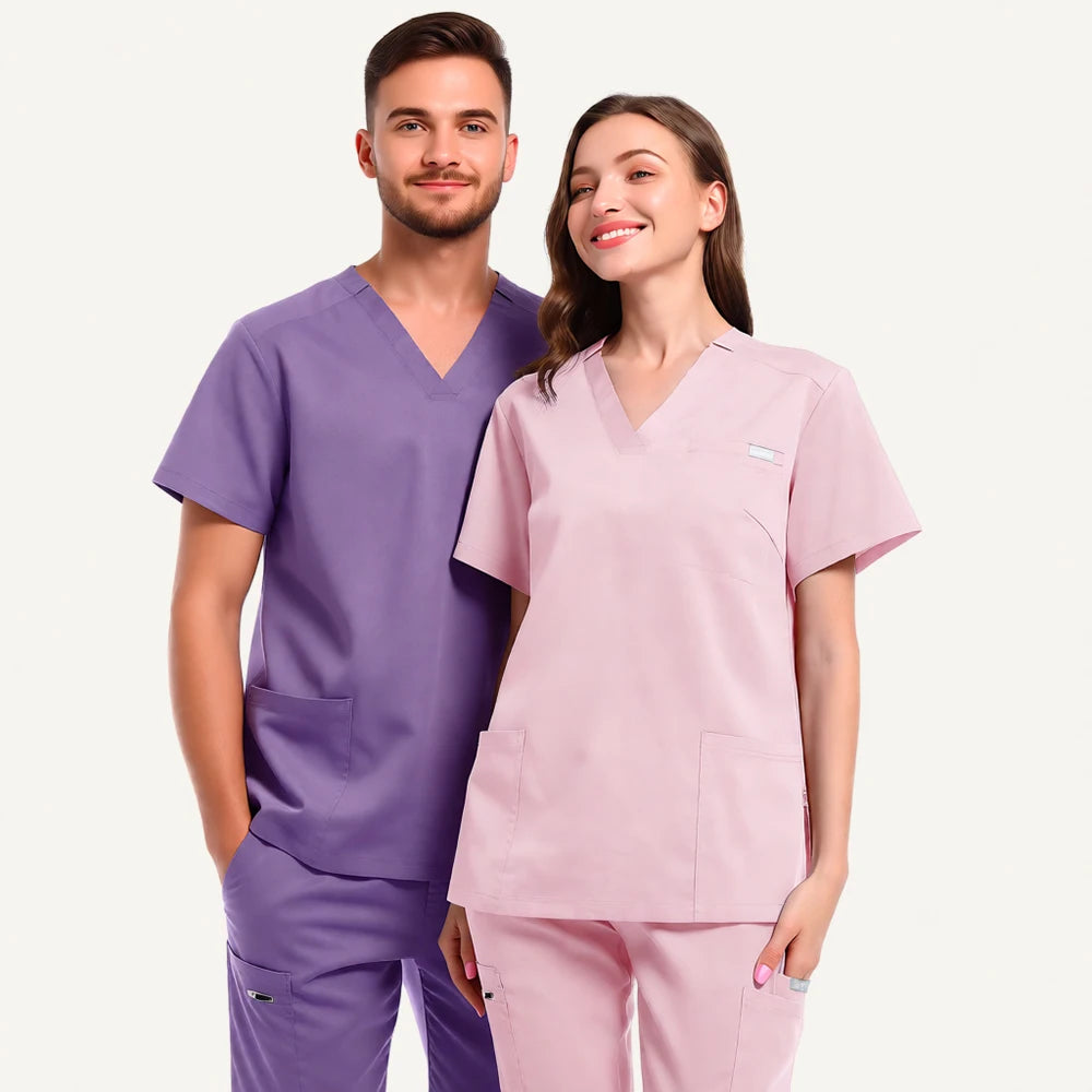 Wholesale High Quality Elastic Medical Scrub Set Surgical Work Wear Hospital Doctor Nurse Uniform Operating Room ClinicalClothes