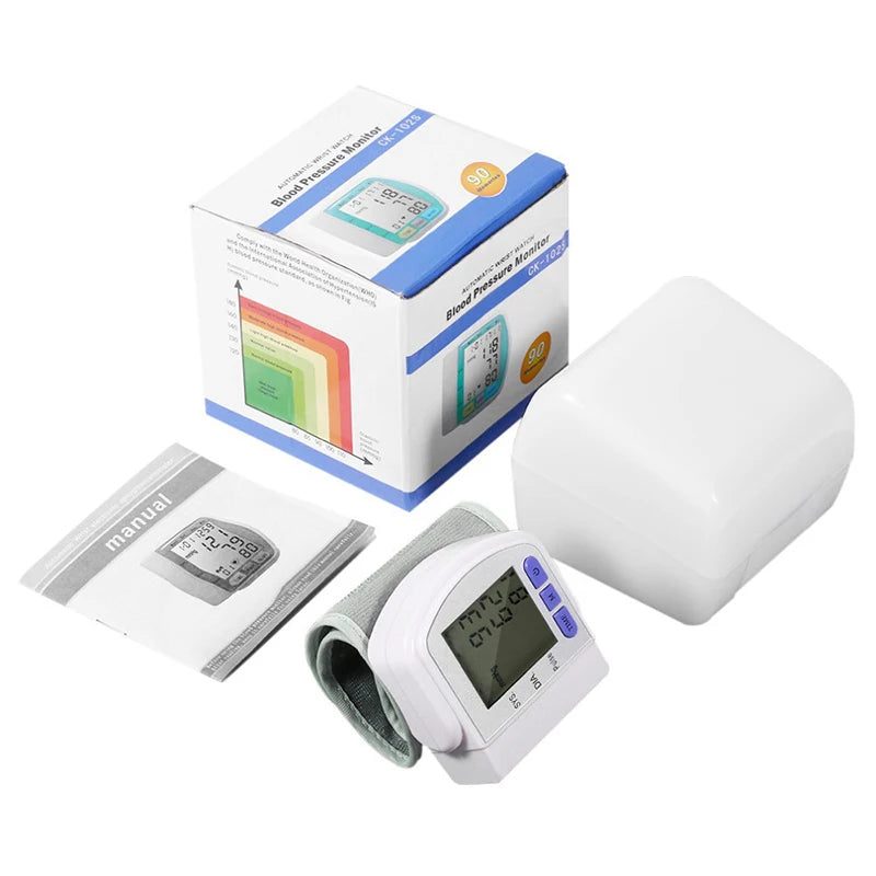 Digital Wrist Blood Pressure Monitor Medical Upper Arm Sphygmomanometer Automatic Tonometer Tensiometro Blood Pressure Meter