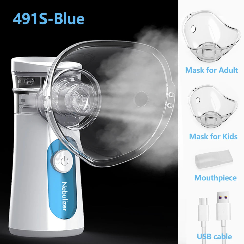 KIUZOU Silent Mesh Nebulizer Handheld Portable Asthma Inhaler Atomizer for Kids & Adults Medical Mini Nebulizer Humidifier