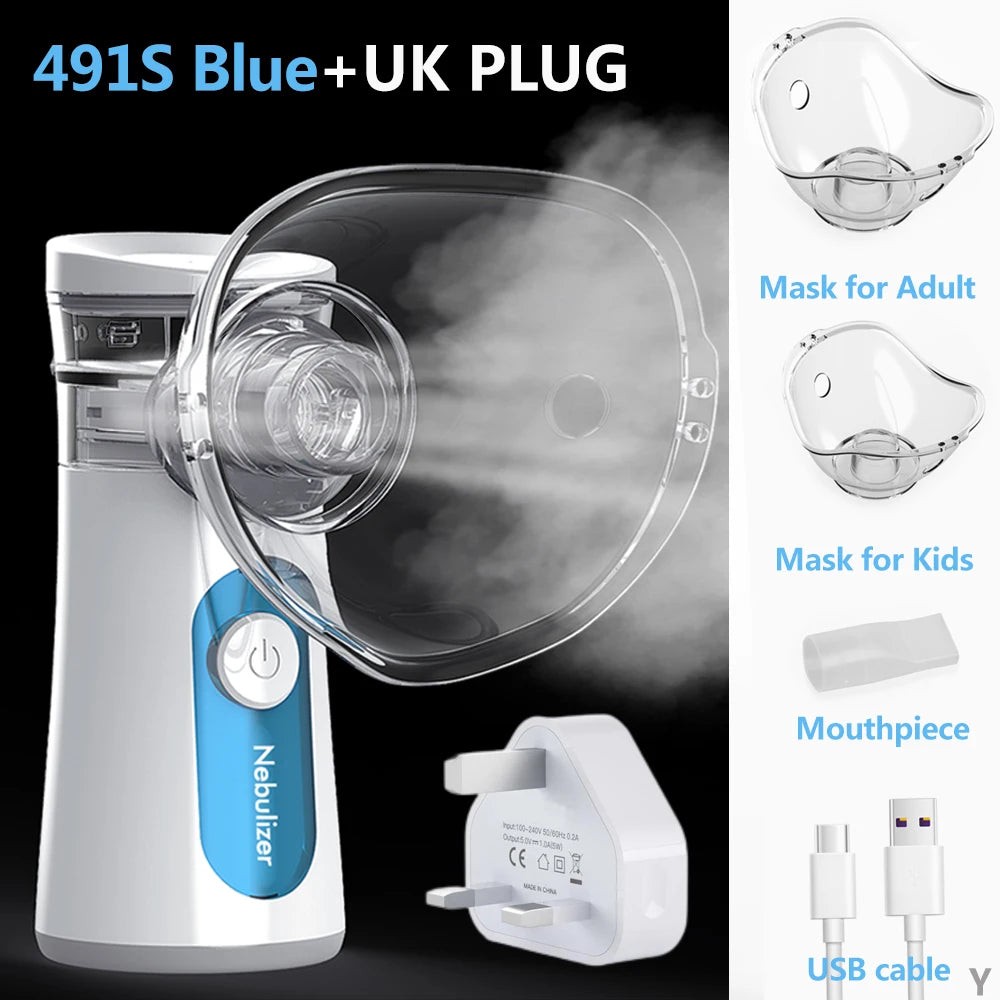 KIUZOU Silent Mesh Nebulizer Handheld Portable Asthma Inhaler Atomizer for Kids & Adults Medical Mini Nebulizer Humidifier