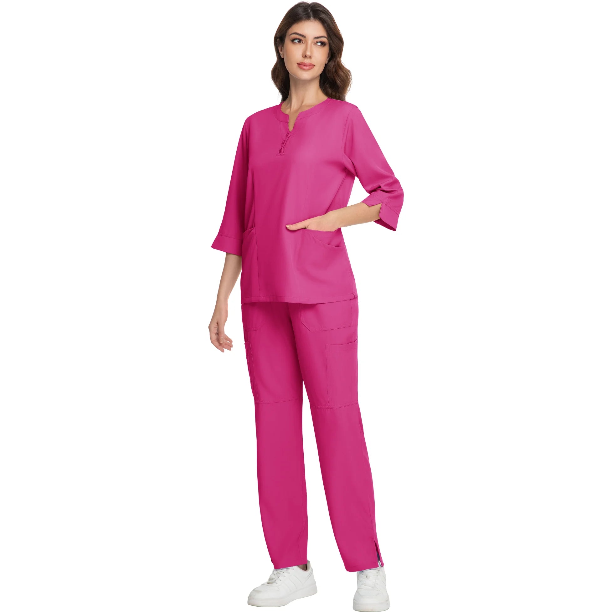 Scrubs Nursing Accessories Medical Surgical Gowns Doctor Nurse Special Scrub Men Solid Color Work Wear Spa Unifroms Women Unisex