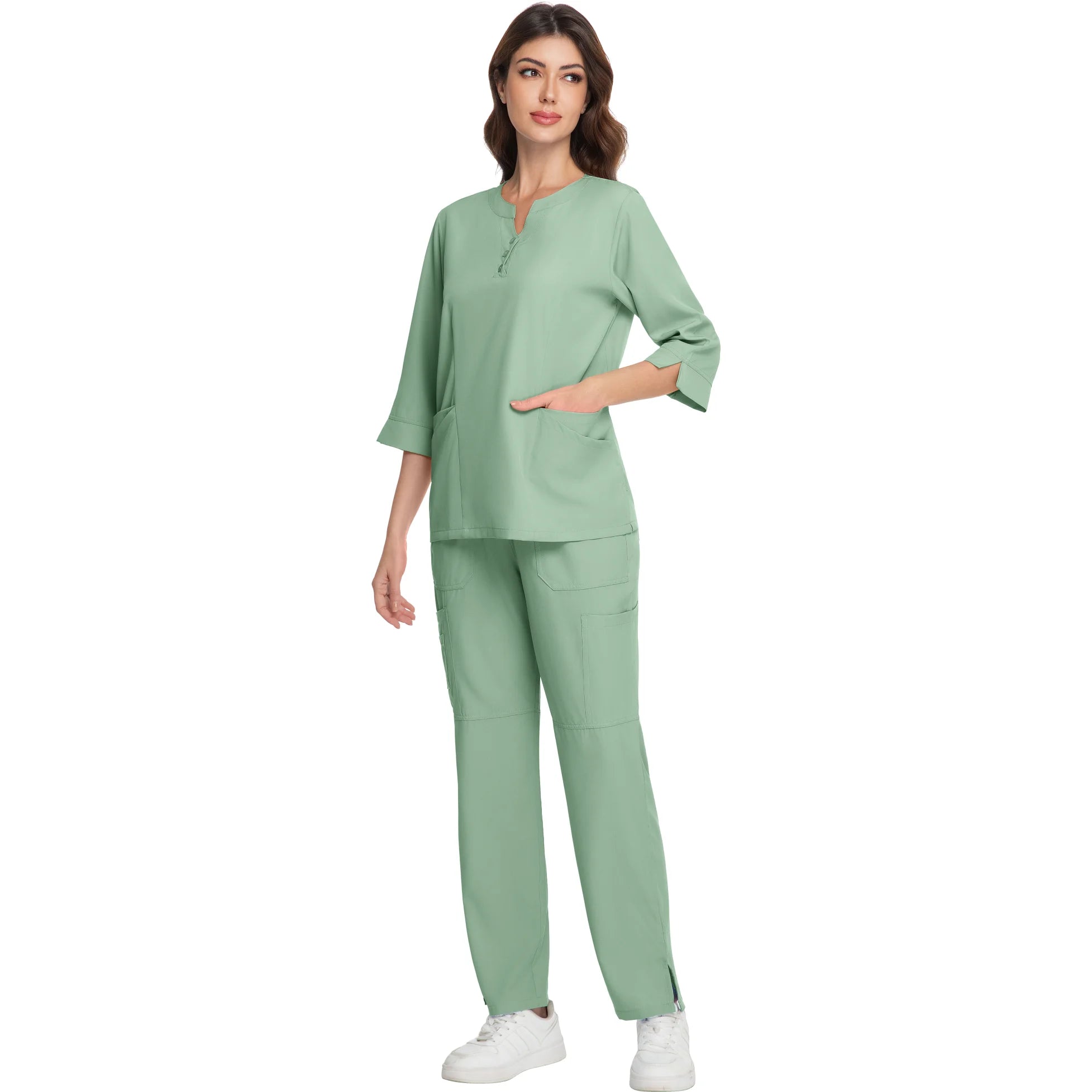 Scrubs Nursing Accessories Medical Surgical Gowns Doctor Nurse Special Scrub Men Solid Color Work Wear Spa Unifroms Women Unisex
