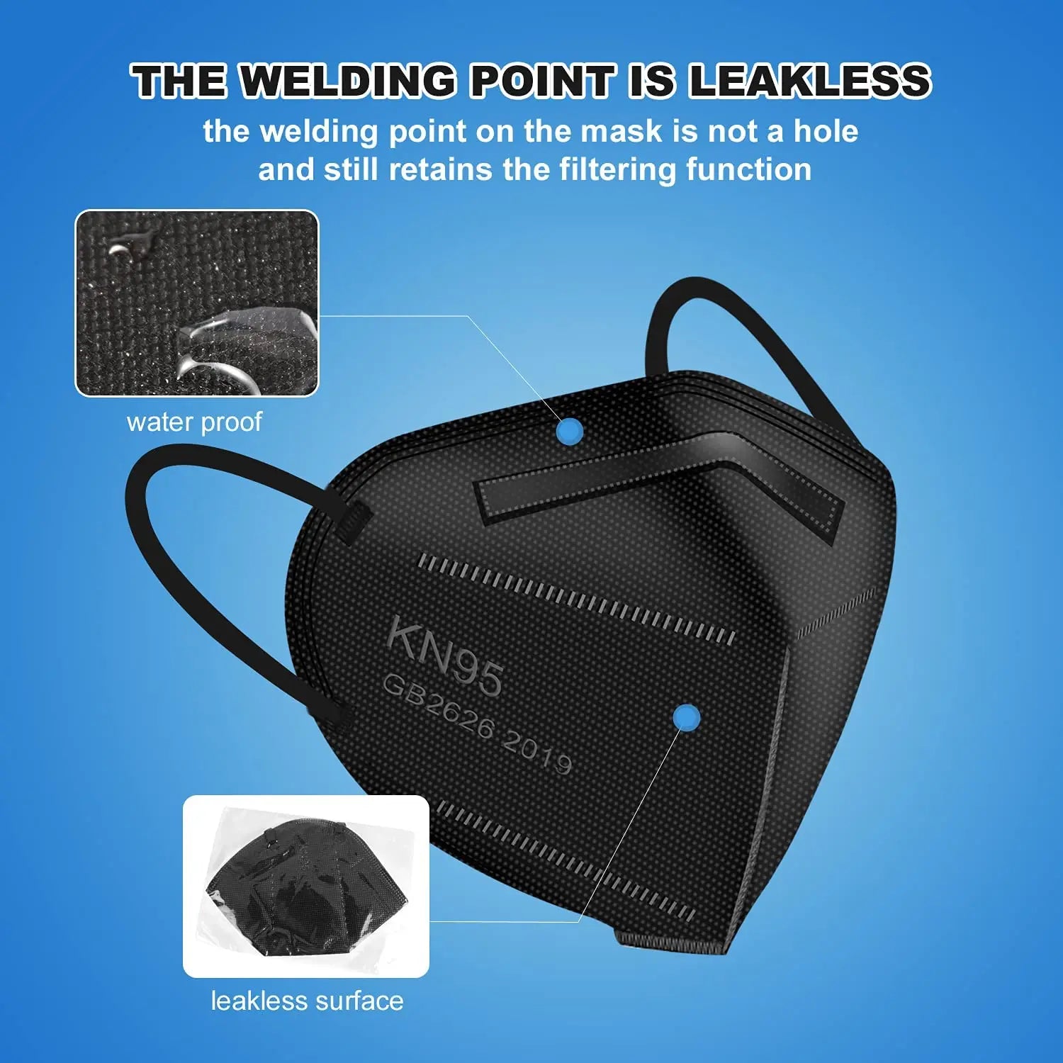 KN95 Face Masks 60 Pcs, 5-Layer Cup Design, 95% Filter Efficiency for Home & Work