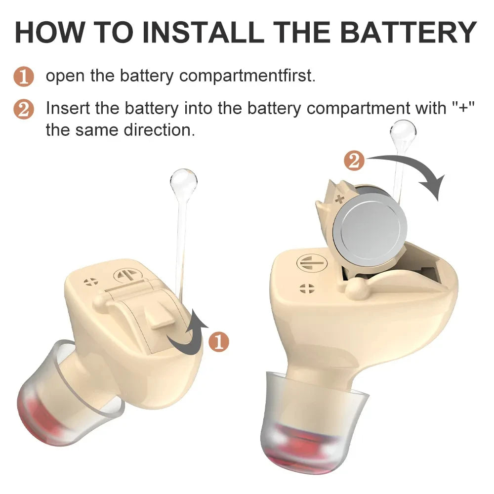2025 Mini CIC In The Ear Deaf Machine Sound Amplifier Invisible Hearing Aid Price Battery A10 For Seniors Audífonos First Aid