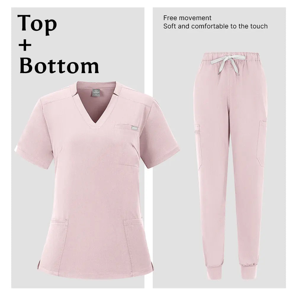 Wholesale High Quality Elastic Medical Scrub Set Surgical Work Wear Hospital Doctor Nurse Uniform Operating Room ClinicalClothes