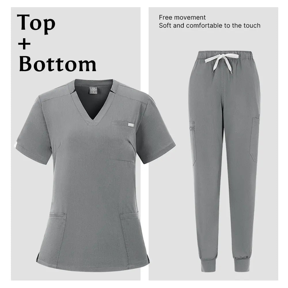 Wholesale High Quality Elastic Medical Scrub Set Surgical Work Wear Hospital Doctor Nurse Uniform Operating Room ClinicalClothes