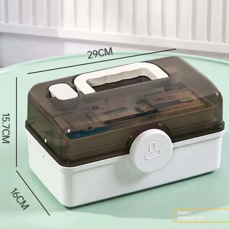 3 Layers Large Capacity Family Medicine Organizer Storage Box Portable First Aid Kit Container Emergency Pharmacy Pill Box