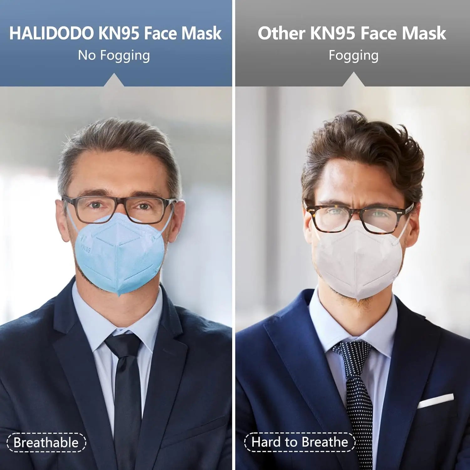 60 Packs KN95 Face Mask, 5-Ply Comfortable Filter Safety Mask, Protective White Cover