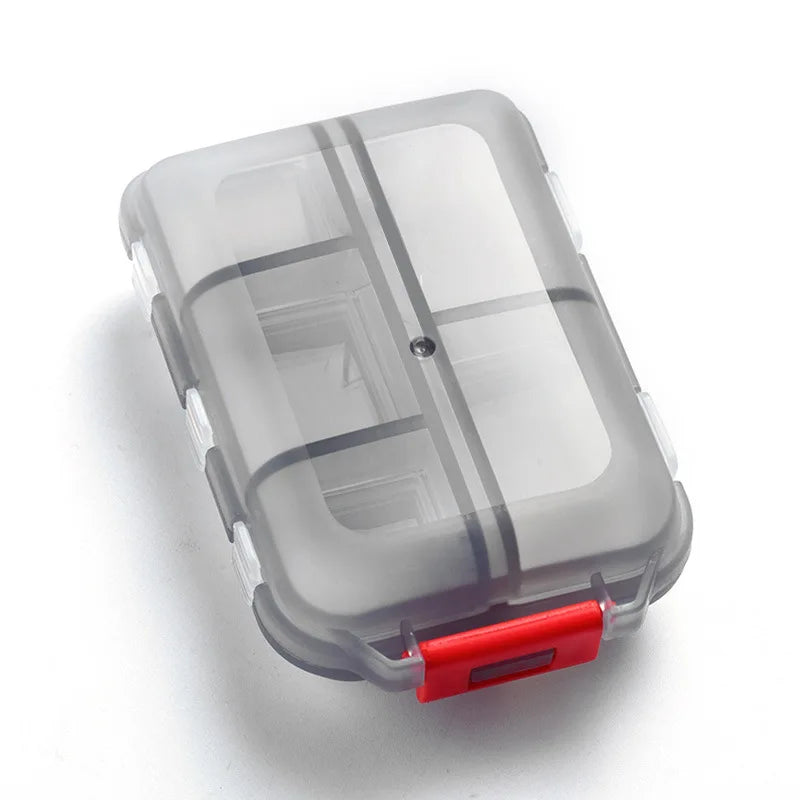 Wholesale Portable Medicine Seal Proof Independent Moisture Box Waterproof Small Grid Pill Container Storage Tablets 10 Cells