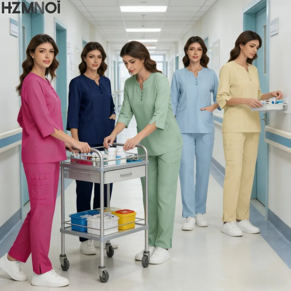 Surgical Uniforms Woman Nursing Articles Clinical Uniform Women Medical Scrubs Sets Nurses Beautician Work Clothes Accessories