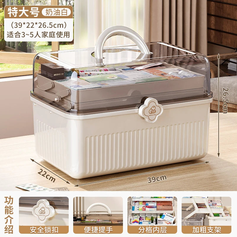Multi-layer Medicine Box for Home Use,Large-capacity Medicine Organizer,Drug Organizer,Medicine Storage Box,First Aid MedicalBox
