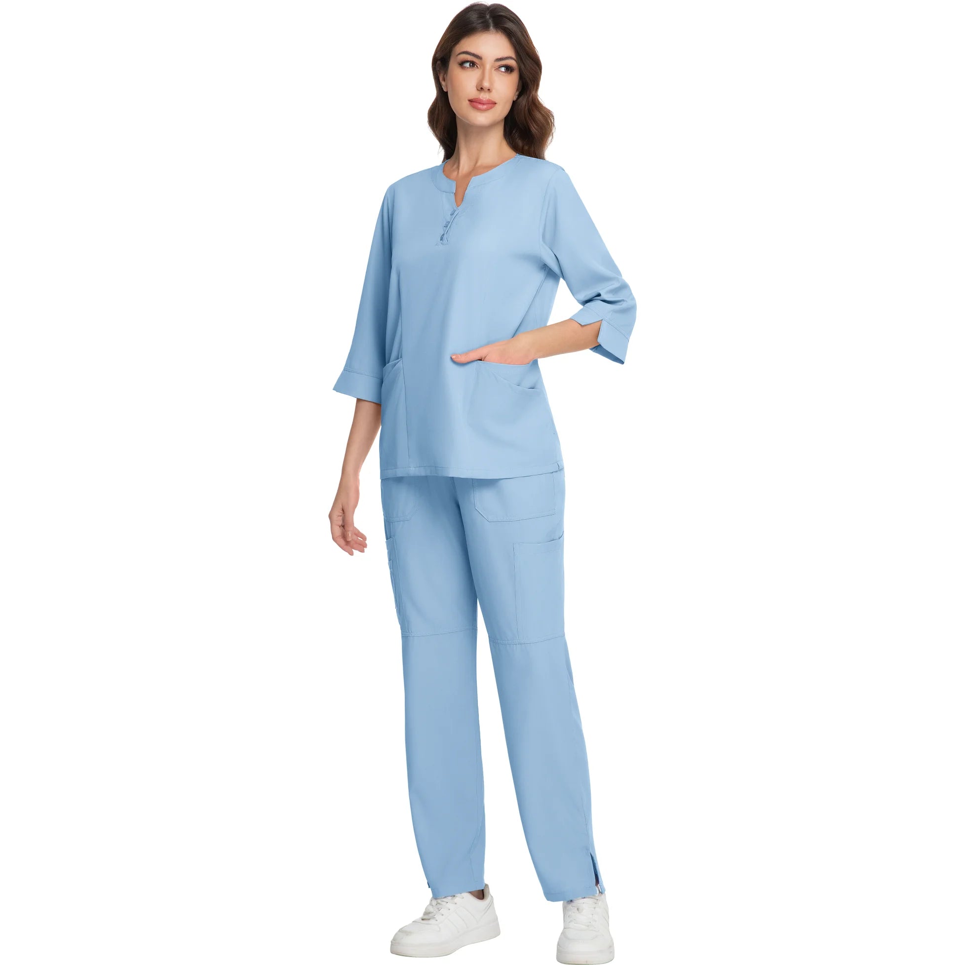 Scrubs Nursing Accessories Medical Surgical Gowns Doctor Nurse Special Scrub Men Solid Color Work Wear Spa Unifroms Women Unisex