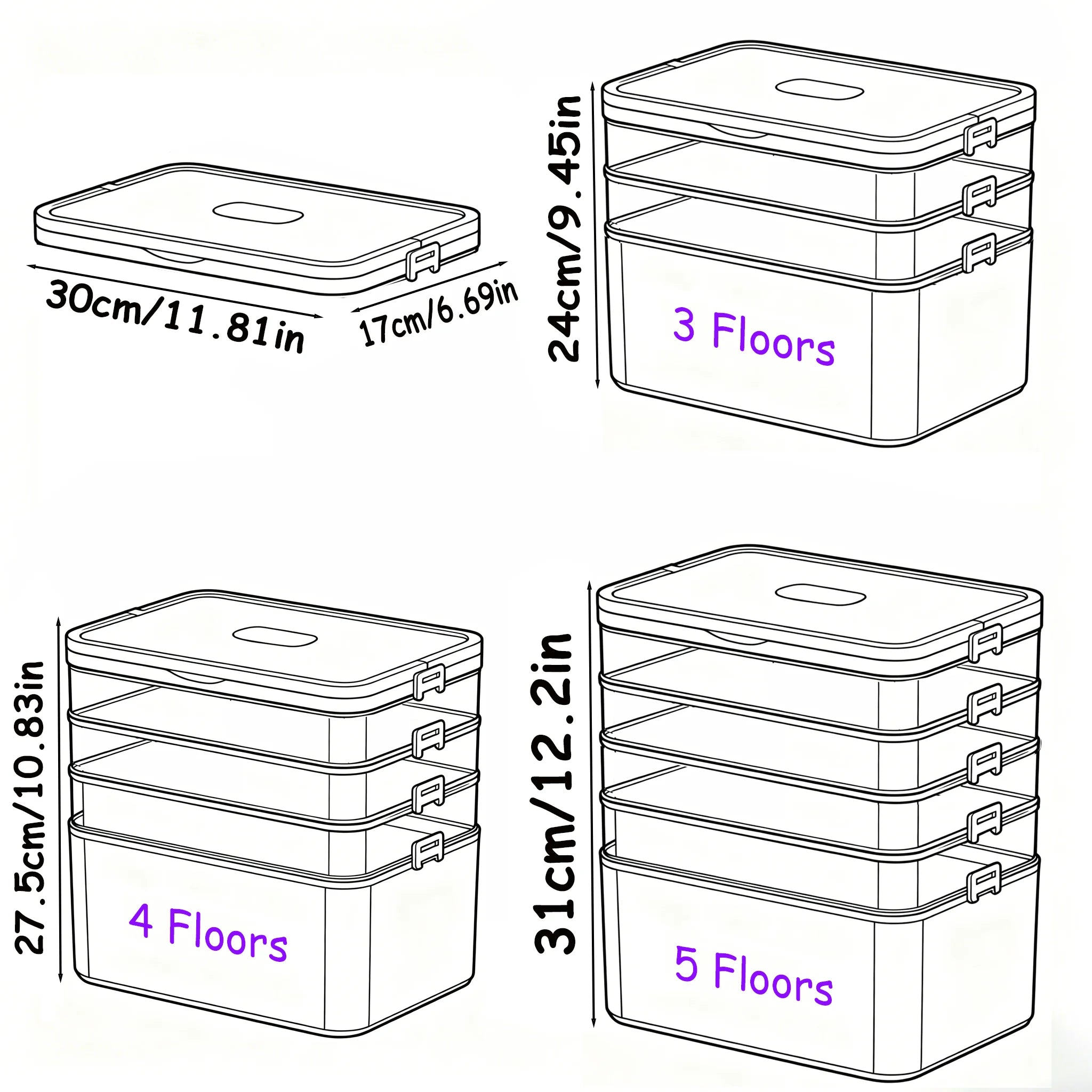Large Capacity Multi-Layer Medicine Organizer and Usage Guide - Durable Waterproof Pill Box with Pill Storage Compartment, Suitable for Home and Travel Storage, Can Be Placed under the Bed, Easy to Carry, Ideal for Outdoor Tr