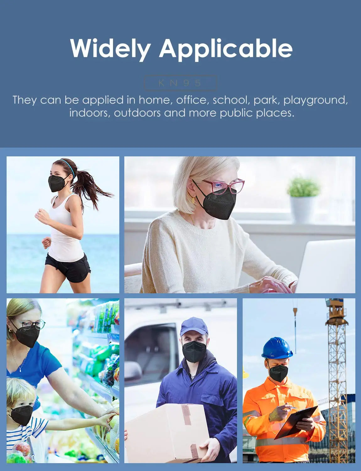 KN95 Face Masks, Pack of 30 Individually Wrapped, 5-Ply Breathable Comfortable Safety Mask with High Filtration