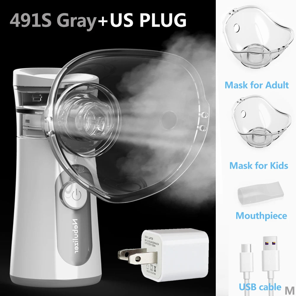 KIUZOU Silent Mesh Nebulizer Handheld Portable Asthma Inhaler Atomizer for Kids & Adults Medical Mini Nebulizer Humidifier