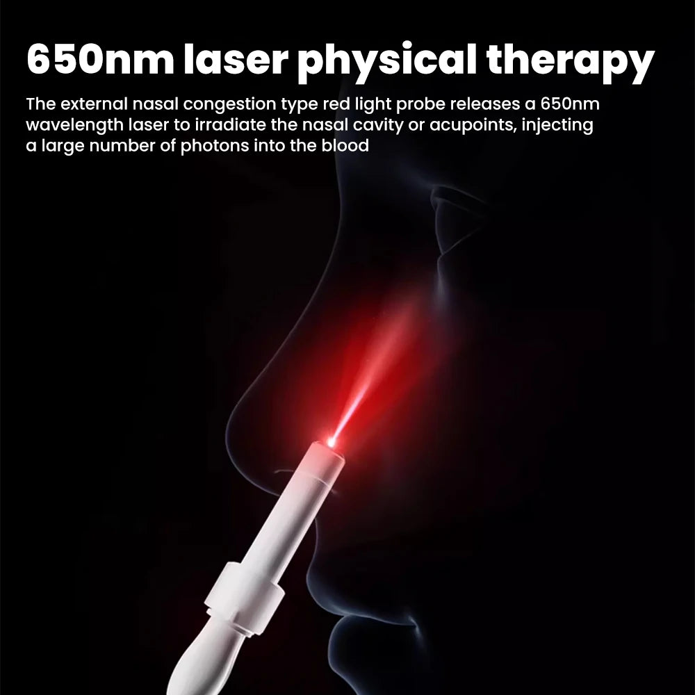 Medical Grade Rhinitis Treatment  650nm Red Light Nasal Laser Physical Therapy Apparatus Sinusitis Cure Machine