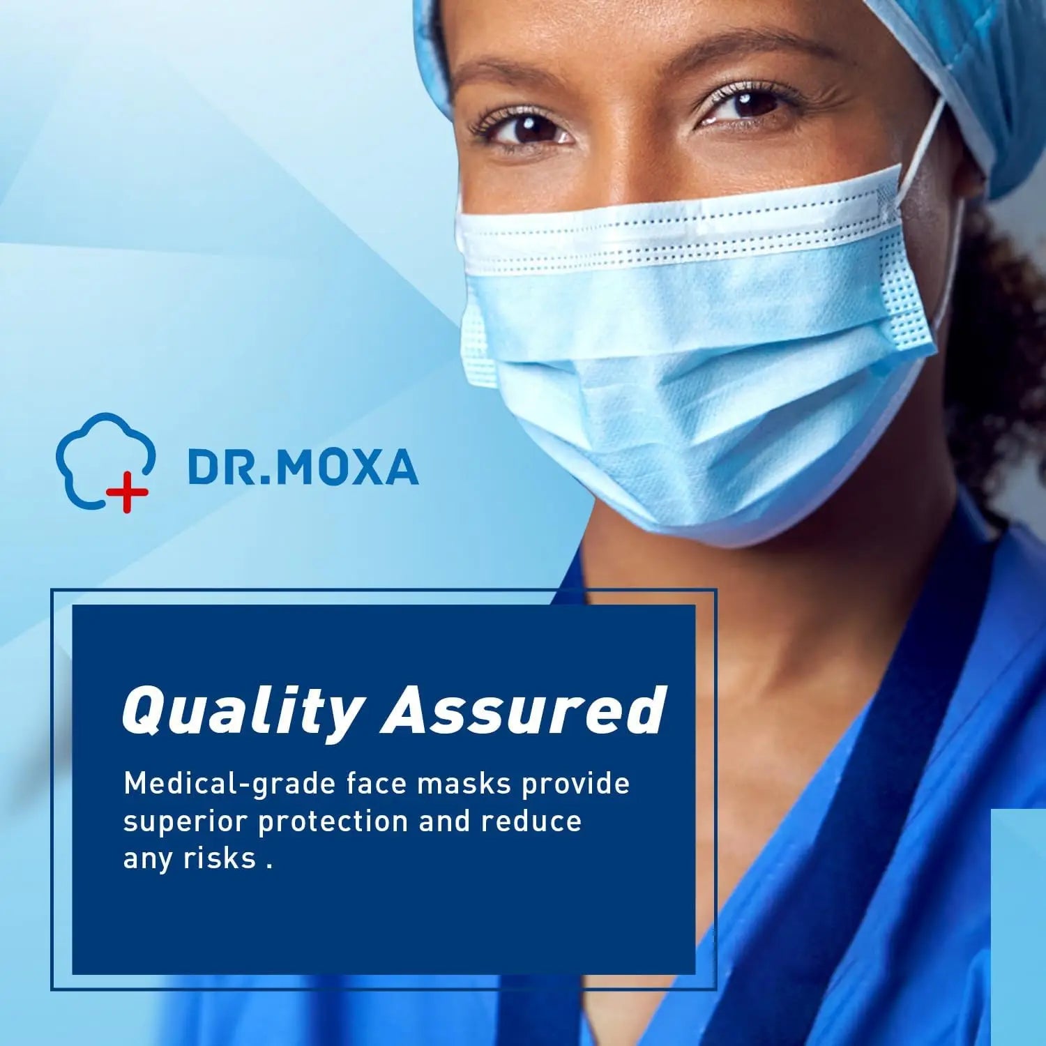 100 Pack Disposable Face Masks, Medical Grade 3-Ply Protection for Adults - Comfortable & Breathable
