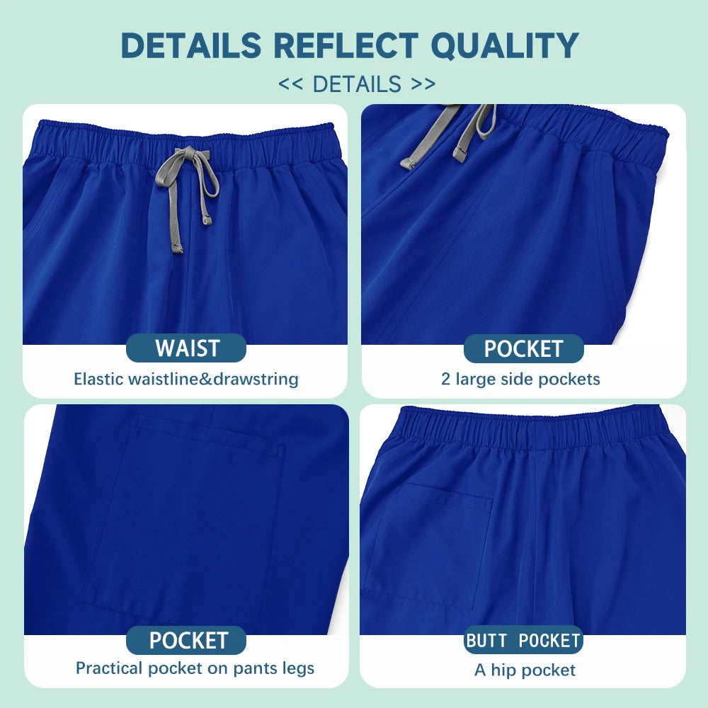 Unisex Medical Uniforms Men Women Nursing Clothes Lab Beauty Costume Nurse Scrubs Set Doctor Dentist Workwear Clinical Top 2026
