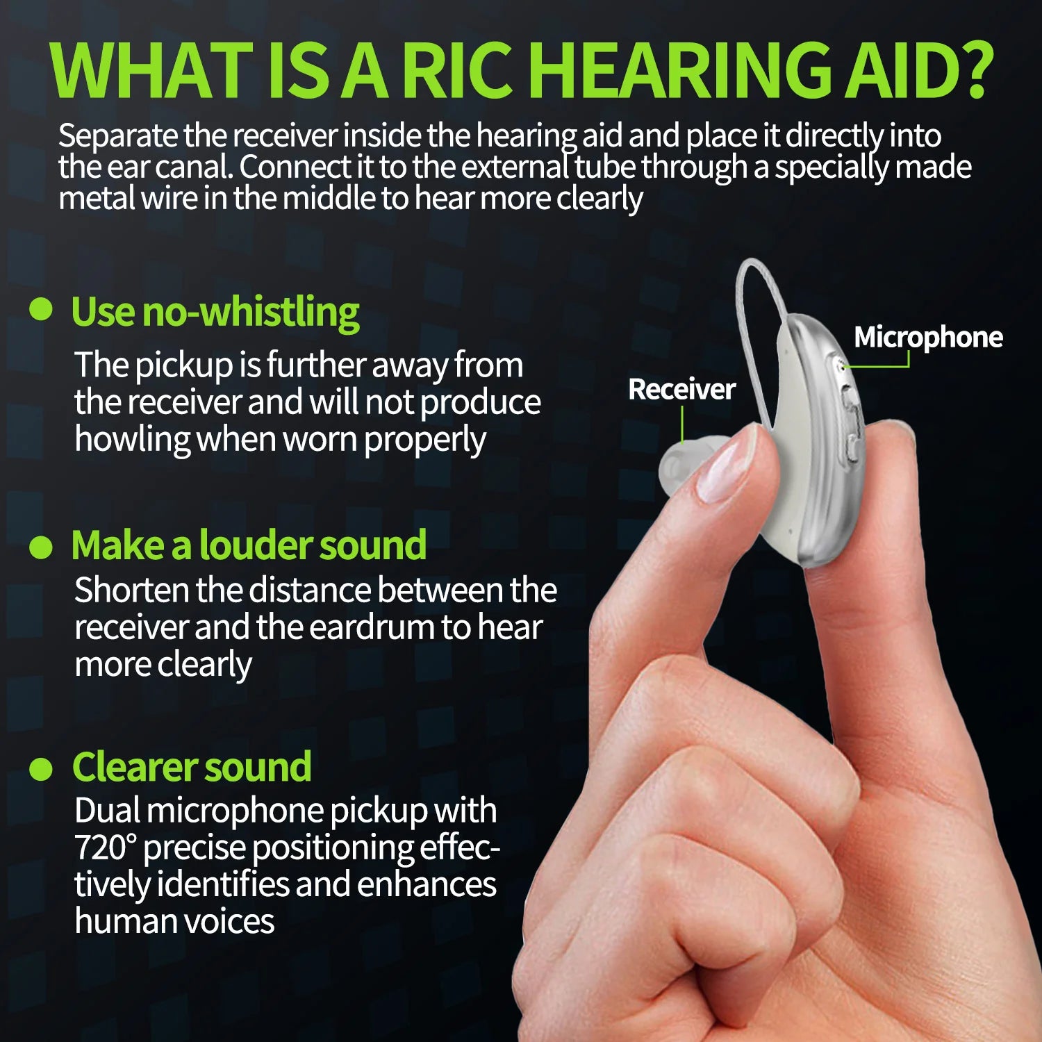Rechargeable Hearing Aid 16 Channel Powerful Digital Sound Amplifier Medical Hearing Devices For Moderate To Severe Hearing Loss