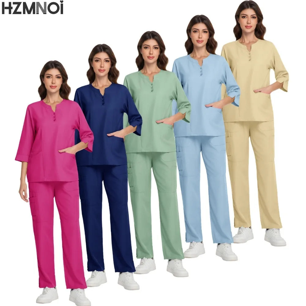 Surgical Uniforms Woman Nursing Articles Clinical Uniform Women Medical Scrubs Sets Nurses Beautician Work Clothes Accessories