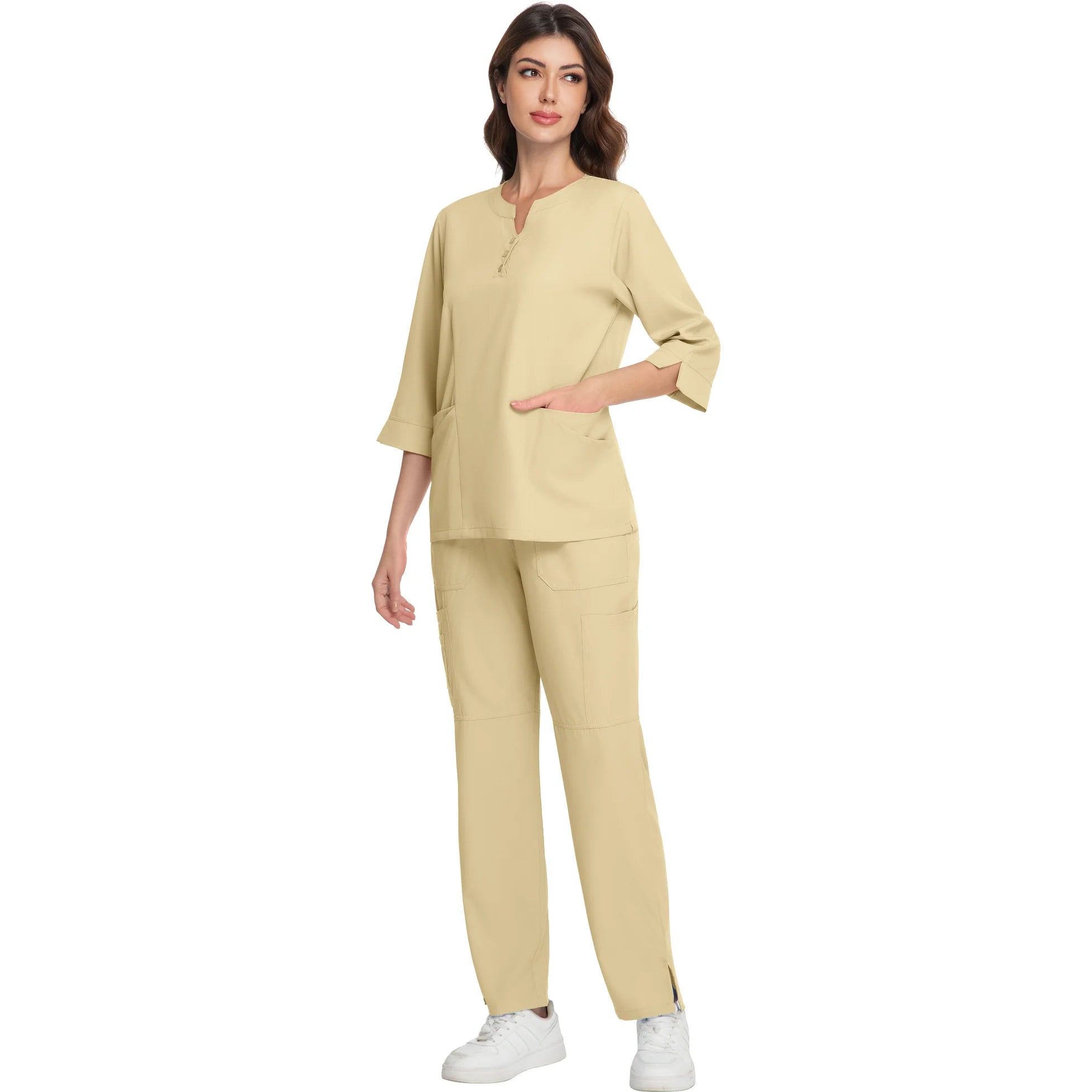 Scrubs Nursing Accessories Medical Surgical Gowns Doctor Nurse Special Scrub Men Solid Color Work Wear Spa Unifroms Women Unisex