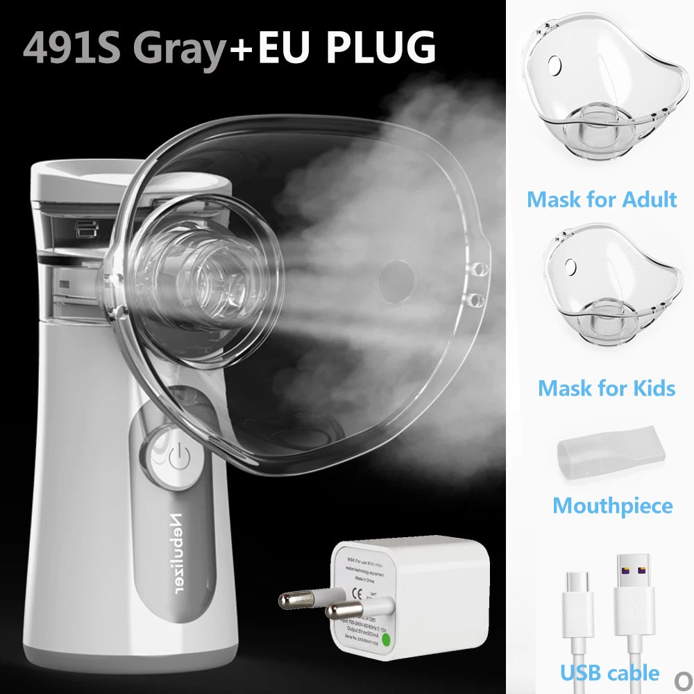 KIUZOU Silent Mesh Nebulizer Handheld Portable Asthma Inhaler Atomizer for Kids & Adults Medical Mini Nebulizer Humidifier