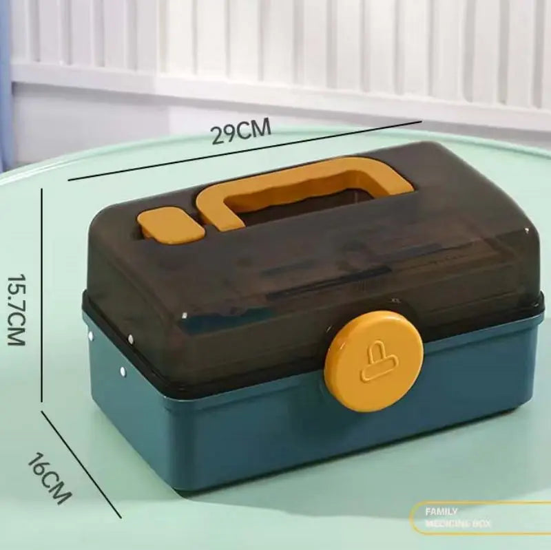 3 Layers Large Capacity Family Medicine Organizer Storage Box Portable First Aid Kit Container Emergency Pharmacy Pill Box