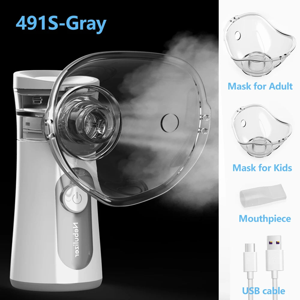 KIUZOU Silent Mesh Nebulizer Handheld Portable Asthma Inhaler Atomizer for Kids & Adults Medical Mini Nebulizer Humidifier